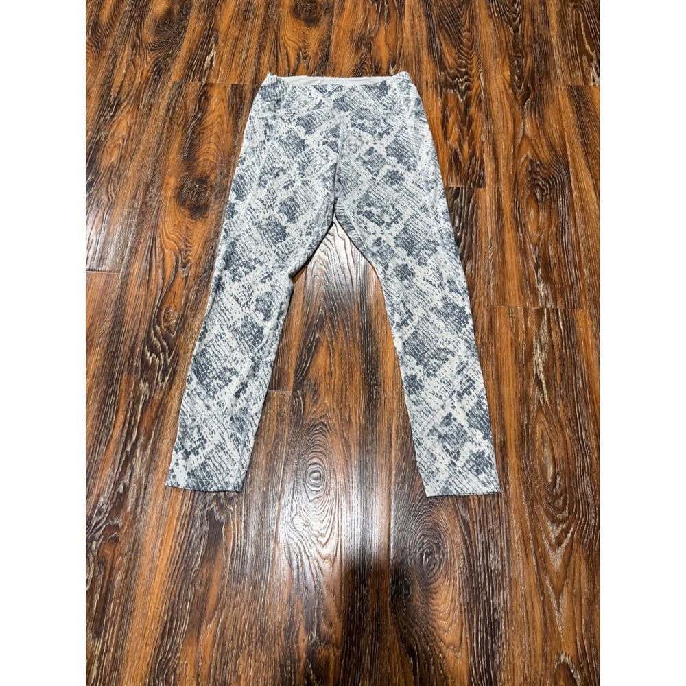 PINK Victoria's Secret Sport Grey Snakeskin High Waist Leggings Womens Size M